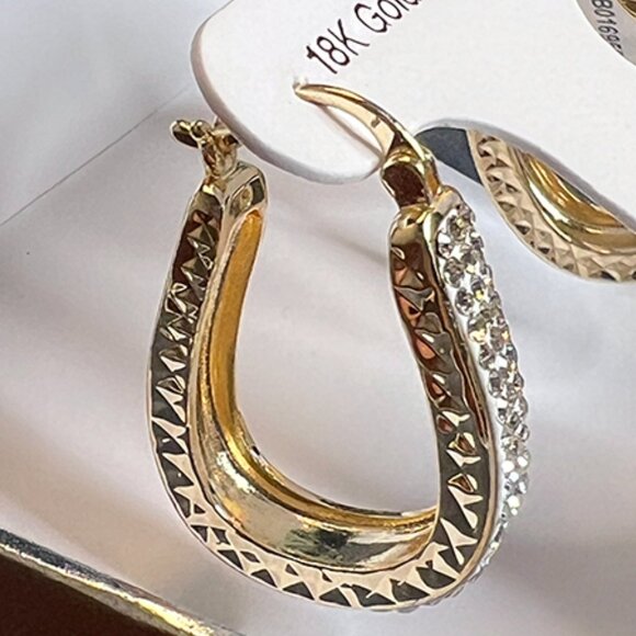 And Now This - 18K Gold Over Brass Earrings NIB/NWT - Picture 3 of 4